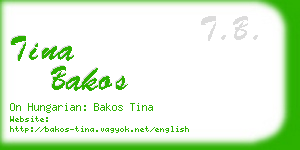 tina bakos business card